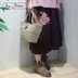 KHÔNG JESE Nhật Bản retro nghệ thuật của phụ nữ dài đàn hồi eo rắn màu váy lỏng 9181-1432 - Cộng với kích thước quần áo
