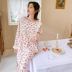 Bộ đồ ngủ cô gái dâu ngọt ngào 趴 Bông mùa xuân và mùa thu dài tay ngọt ngào Dịch vụ tại nhà Ký túc xá Sinh viên Đồ ngủ sang trọng - Pyjama bộ đồ ngủ 2 dây Pyjama