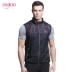 Cao cấp chạy vest nam T-Shirt mùa hè không tay tie dây kéo giản dị tập thể dục vest Slim thoáng khí