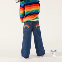 Quần jeans nữ dày của SASAKIDS 2019 mùa thu mới quần trẻ em hoang dã rộng lớn - Quần jean quần bò đẹp cho bé