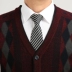 Áo len nam trung niên và cao tuổi áo len cha ông già người mẫu mùa thu và mùa đông cộng với áo len dệt kim dày nhung - Áo len