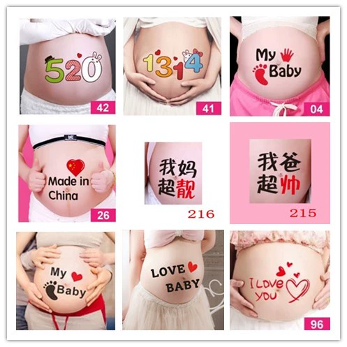 Наклейки для беременных, наклейка, окрашенный милый детский реквизит для фотографии подходит для фотосессий для влюбленных, новая коллекция