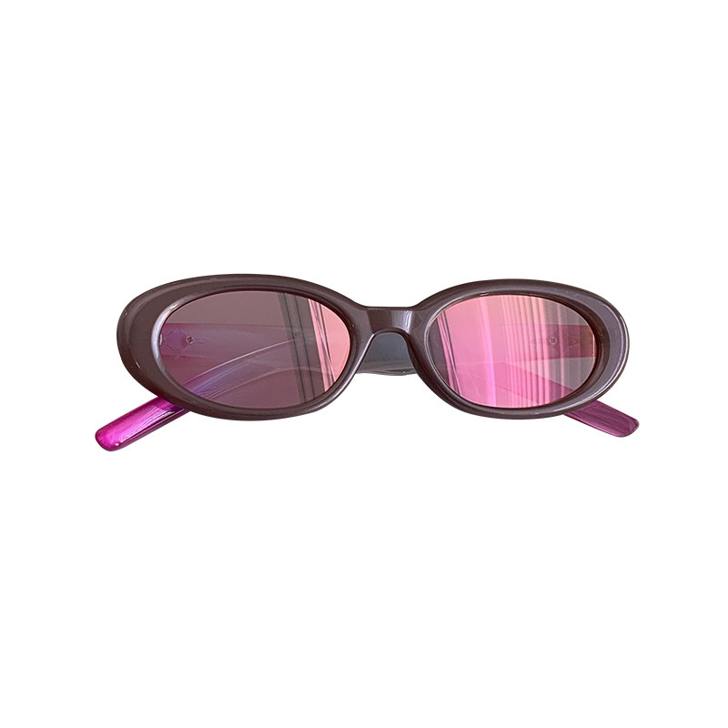 Spicy Girl Pulls Sister Cat Eye Elliptical Fashionable Sungla Instagram Leopard Print Hawksbill Brown sunglasses_voghion.com