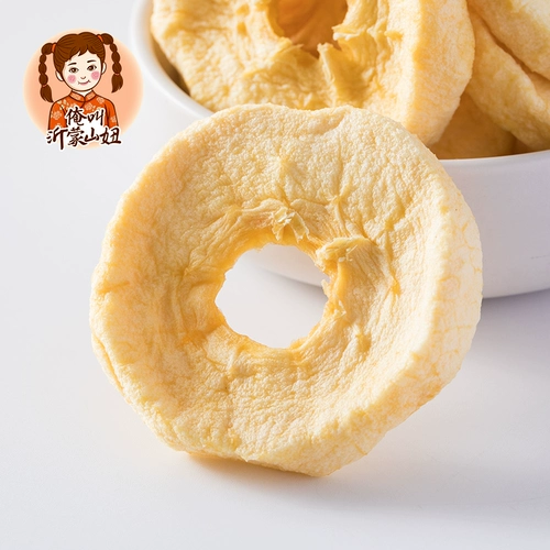 Shan Niu Yantai Apple Dry Soft Siff - не хрустящий яблочный нарезанный нарезанный сладкий и сладкий яблочный круг 500 г фруктовых закусок