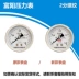 Đồng hồ đo áp suất Fuyang Huayi Y60Z trục ngang máy nén khí bình xăng áp suất không khí đo áp suất nước 16 kg 2 phút 