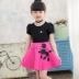 2018 mới mùa hè ăn mặc 4 Hàn Quốc phiên bản 5 cô gái 6 công chúa 7 trẻ em váy 8 ngắn tay áo 9 trẻ em 10 tuổi ăn mặc