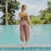 Quần tây mới màu xanh Xiêm bảo thủ che bụng chia áo tắm ba mảnh chống nắng nữ thép hỗ trợ bikini mỏng - Bộ đồ bơi hai mảnh