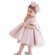 Công chúa váy cô gái lông hồng sợi sinh nhật trẻ em váy dạ hội cô gái nhỏ chủ đám cưới trang phục piano