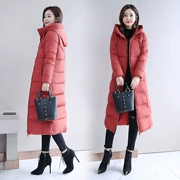Áo khoác cotton nữ chống gió mùa đông 2018 quần lửng cotton thời trang size lớn phiên bản Hàn Quốc của phần dài qua áo khoác đầu gối - Bông