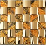 Металлическая нержавеющая сталь стеклянная мозаика арочная золотая фольга золотая фольга золото