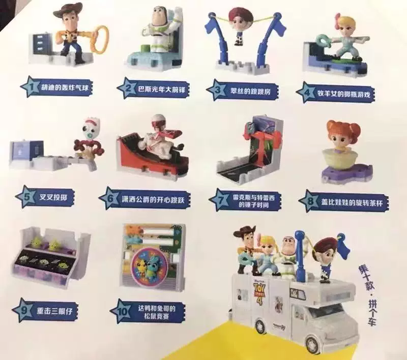 2021 год выпуска игрушки McDonald's Toy Story Bas Guangnian Hudi Hand Hands Liuyi Детский День сборка RV кукла