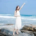 2019 mùa hè bên bờ biển váy trắng phụ nữ mới của khu nghỉ mát nhẹ nhàng cổ tích khí đầm khai thác chiếc váy siêu cent - Váy dài