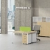 Phúc Kiến Phúc Kiến đơn giản hiện đại bàn ghế văn phòng kết hợp bàn ghế nhân viên nhiều người tủ tài liệu giá rẻ Nội thất văn phòng