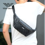 Armani, нагрудная сумка, сумка на одно плечо для отдыха, универсальная поясная сумка, спортивная сумка, из натуральной кожи