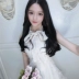 Mùa xuân phụ nữ mới Hàn Quốc ngọt công chúa cao eo một từ váy khí quai cung tay đầm thủy triều