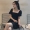 Ăn mặc nữ mùa hè mới của Hàn Quốc phiên bản của puff tay áo mỏng điểm sóng váy khí vuông cổ áo ngắn tay cao eo Một từ váy váy xòe ngắn liền thân