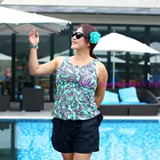 An Shan Ji Hàn Quốc Kích thước lớn Mặc bikini Vest bãi biển Quần áo tắm Bộ đồ bơi che bụng cỡ áo tắm - Bikinis