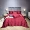Đám cưới mùa xuân và mùa hè của bốn màu đỏ cao cấp màu đen mượt ngủ nhập khẩu Tiansi Bộ đồ giường cưới đơn giản Bắc Âu - Bộ đồ giường bốn mảnh