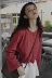 Đầu mùa thu mới của phụ nữ Hàn Quốc phiên bản của màu rắn là mỏng và mỏng dài tay áo len đoạn ngắn thường kem chống nắng cardigan áo sơ mi triều Đan Cardigan