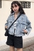 Đầu mùa thu của phụ nữ Hàn Quốc phiên bản của loose hoang dã cạnh ripped denim áo khoác ngắn dài tay giản dị cardigan jacket jacket áo măng tô nữ Áo khoác ngắn