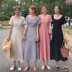 Mùa hè ăn mặc của phụ nữ Hàn Quốc mới tính khí eo mỏng backless ngắn tay đầm cao eo dài kẻ sọc ăn mặc đầm maxi trắng Váy dài