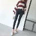 Mùa thu nữ phiên bản Hàn Quốc của quần skinny jeans thun đơn giản, quần lọt khe, quần dài, quần lửng