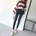 Mùa thu nữ phiên bản Hàn Quốc của quần skinny jeans thun đơn giản, quần lọt khe, quần dài, quần lửng thời trang nữ Quần jean