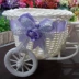 Mây nhựa xe ba bánh phao xe đạp bình hoa hoa giỏ hoa giỏ hoa mô phỏng hoa container đạo cụ chụp - Vase / Bồn hoa & Kệ