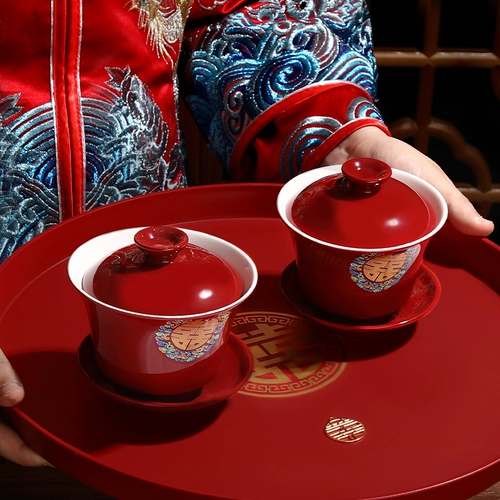 Чашка, красная помада, чайный сервиз для влюбленных, комплект