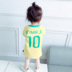 Cô gái ngắn tay váy mùa hè phong cách mới bé gái váy 2 trẻ em 2018 World Cup T-Shirt 1-3 tuổi 4 Váy