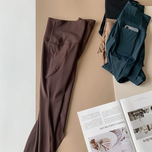 Кофейная одежда для йоги, леггинсы, комбинезон для спортзала, эластичные штаны, в обтяжку