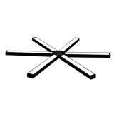 Светодиодный прямоугольный светильник для супермаркета для спортзала для офиса, люстра, светодиодная лента