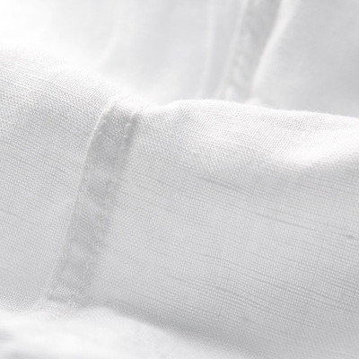 Nhật bản đơn giản giản dị vuông cổ áo linen ngắn tay áo sơ mi nam phần mỏng cotton thoáng khí và linen áo Slim màu rắn nửa tay áo áo sơ mi lụa cao cấp nam Áo
