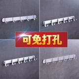 Движение космической алюминиевой палочки Крюк Связанный ванная комната для ванной комнаты для одежды Крюк Крюк кухонная комната дверной крюк