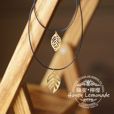 taobao agent HL honey lemon plating hollow tree leaf pendant necklace size can be customized BJD baby jewelry accessories