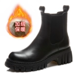 Martens, утепленные демисезонные челси на каблуке, короткие сапоги