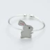 925 sterling silver ring thỏ củ cải dễ thương vòng bạn gái đơn giản xu hướng vài món quà nhẫn cartier Nhẫn