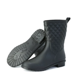 Женский дождь Sheng Fashion Японская имитация кожаная паттерна сетка дождевые ботинки Женская средняя водонепроницаем