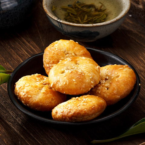 黄山烧饼整箱500g梅干菜扣肉酥饼徽州特产网红零食糕点心办公小吃