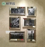 Фоторамка, настенное крепление, модный креативный классический декор, зеркальный эффект, простой и элегантный дизайн