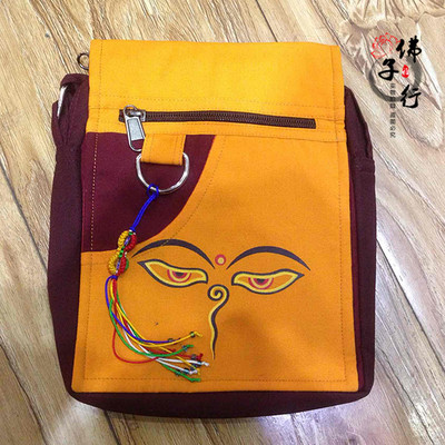 Непальская сумка Sterstory Bag Buddhist Suppire Canvas Сумка с двойной цепной косой ртом благоприятной сумкой