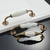 Европейский стиль современный отверстие керамическая ручка рука/шкаф мебели ящики гардероб имитация сад имитация зеленая древняя ручка