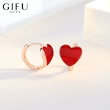 Красный оберег на день рождения в форме сердца, серьги, серебро 925 пробы, 2021 года