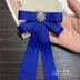 Nhỏ K Bubu Đại học Anh Wind Diamond Bow Tie Trâm Vải Trâm Pin Ribbon Ribbon Phụ nữ - Trâm cài