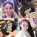 Hàn quốc phiên bản của giữa của knot knot Hàn Quốc vải đơn giản ngọt ngào lưới PU leather headband kẹp tóc phụ kiện tóc Phụ kiện tóc