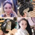 Hàn quốc phiên bản của giữa của knot knot Hàn Quốc vải đơn giản ngọt ngào lưới PU leather headband kẹp tóc phụ kiện tóc