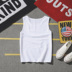 Màu tinh khiết mồ hôi vest nam cộng với phân bón XL chất liệu cotton triều chất béo mùa hè phần mỏng thể thao thanh niên không tay t-shirt Lót