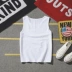 Màu tinh khiết mồ hôi vest nam cộng với phân bón XL chất liệu cotton triều chất béo mùa hè phần mỏng thể thao thanh niên không tay t-shirt áo ba lỗ nam Lót