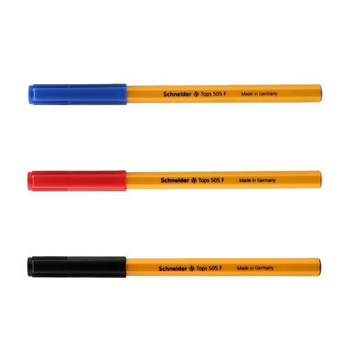 Германия импортировала шнайдер Шнайдер круглый бусин ручка красная, синяя черная мульти -колорная атомная ручка 505F с красивым апельсином