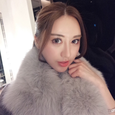 меховой воротник sx善喜蓝狐真毛本色围脖女冬百搭毛领套头毛绒脖套围巾狐狸毛围脖
